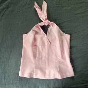 Vintage 90s Pink Halter Top size small